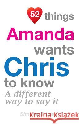 52 Things Amanda Wants Chris To Know: A Different Way To Say It Leyva, J. L. 9781511611336 Createspace - książka