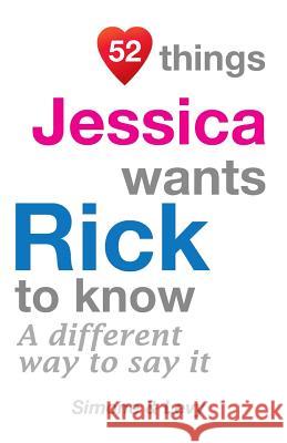 52 Things Jessica Wants Rick To Know: A Different Way To Say It Simone 9781511722612 Createspace - książka