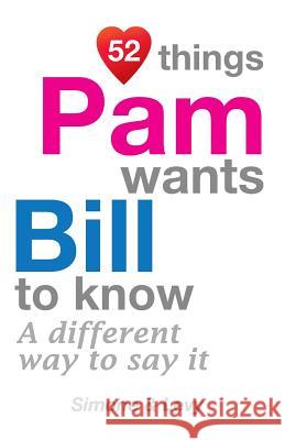 52 Things Pam Wants Bill To Know: A Different Way To Say It Simone 9781511932424 Createspace - książka