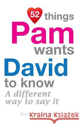 52 Things Pam Wants David To Know: A Different Way To Say It Simone 9781511945776 Createspace Independent Publishing Platform - książka