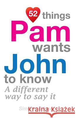 52 Things Pam Wants John To Know: A Different Way To Say It Simone 9781511946377 Createspace Independent Publishing Platform - książka