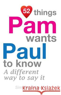 52 Things Pam Wants Paul To Know: A Different Way To Say It Simone 9781511946490 Createspace Independent Publishing Platform - książka