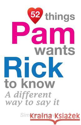 52 Things Pam Wants Rick To Know: A Different Way To Say It Simone 9781511948081 Createspace - książka
