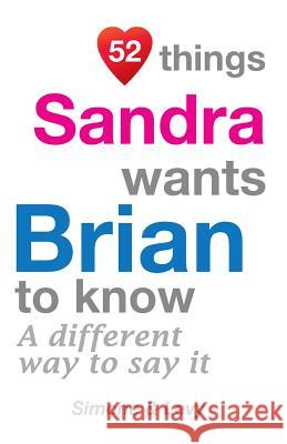 52 Things Sandra Wants Brian To Know: A Different Way To Say It Simone 9781511985352 Createspace Independent Publishing Platform - książka