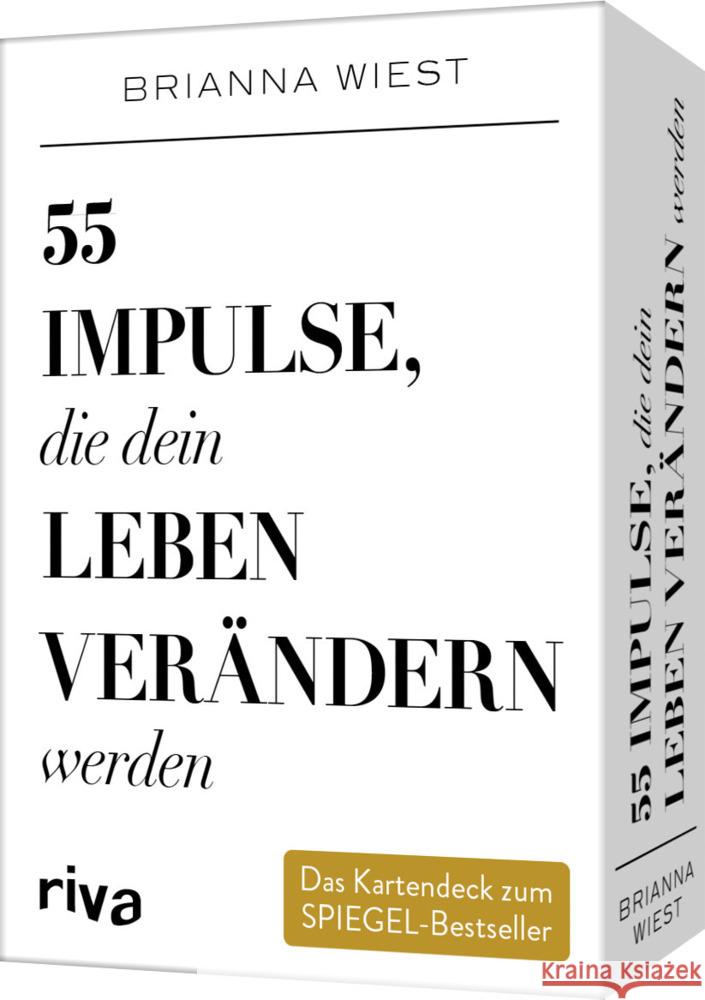 55 Impulse, die dein Leben verändern werden - Das Kartendeck zum SPIEGEL-Bestseller Wiest, Brianna 9783742324320 Riva - książka