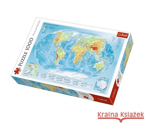 Puzzle 1000 Mapa fizyczna świata TREFL  5900511104639 Trefl