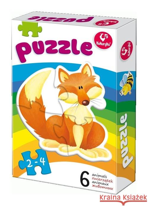 Pierwsze puzzle - Zwierzątka 1  5901738560321 Adamigo