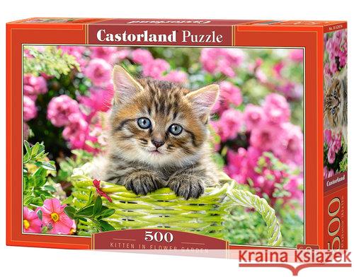 Puzzle 500 Kitten in Flower Garden CASTOR  5904438052974 Castorland