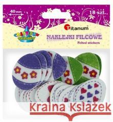 Naklejki filcowe Pisanki 34x40mm mix 18szt A Kuku! 5907437702765