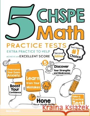 5 CHSPE Math Practice Tests: Extra Practice to Help Achieve an Excellent Score Reza Nazari 9781646122707 Effortless Math Education - książka
