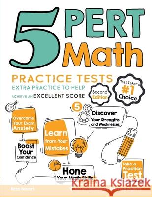 5 PERT Math Practice Tests: Extra Practice to Help Achieve an Excellent Score Reza Nazari 9781646122714 Effortless Math Education - książka