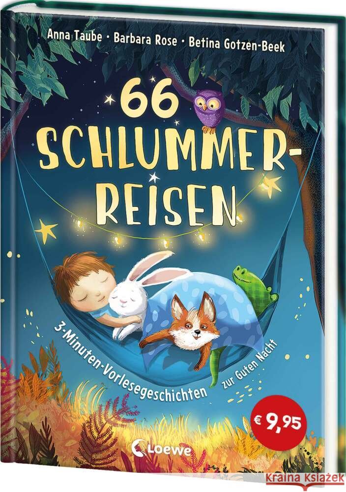 66 Schlummerreisen - 3-Minuten-Vorlesegeschichten zur Guten Nacht Taube, Anna, Rose, Barbara 9783743224735 Loewe - książka