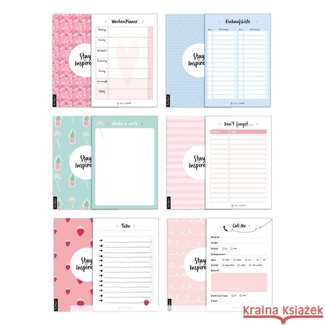 6 Blöcke inkl. Wochenplaner, Einkaufsliste, To Do Block/Liste, Notizblock, Kalender Notizblock, Rückruf Notiz : Block-Set Wirth, Lisa 9783961115846 Nova MD - książka