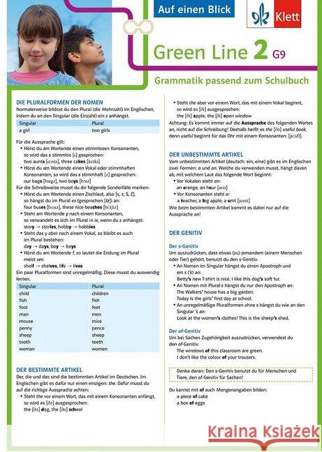 6. Klasse, Auf einen Blick : Grammatik passend zum Schulbuch  9783129261088 Klett Lerntraining - książka