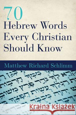 70 Hebrew Words Every Christian Should Know Matthew Richard Schlimm 9781426799969 Abingdon Press - książka