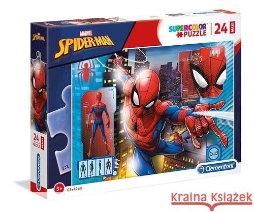 Puzzle 24 maxi Super kolor Spiderman  8005125285075 Clementoni