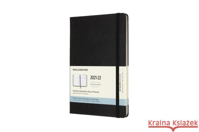 Moleskine 2022 18-Month Monthly Large Hardcover Notebook: Black MOLESKINE 8056420856491