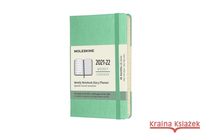 Moleskine 2022 18-Month Weekly Pocket Hardcover Notebook: Ice Green MOLESKINE 8056420858600