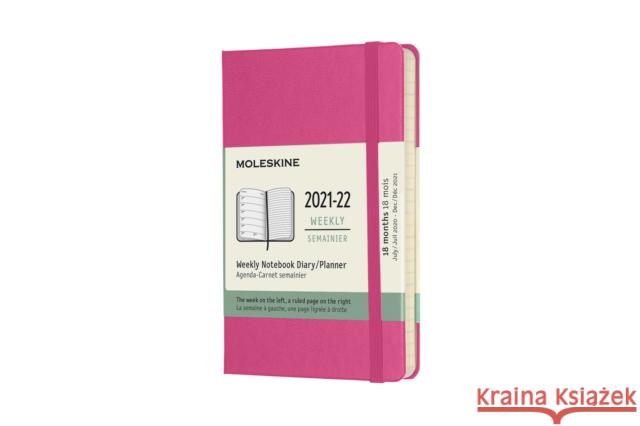 Moleskine 2022 18-Month Weekly Pocket Hardcover Notebook: Bougainvillea Pink MOLESKINE 8056420858723