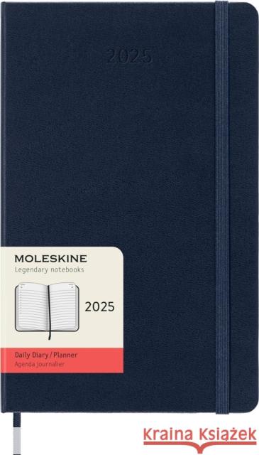 Moleskine 2025 12-Month Daily Large Hardcover Notebook: Sapphire Blue Moleskine 8056999270124