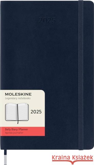 Moleskine 2025 12-Month Daily Large Softcover Notebook: Sapphire Blue Moleskine 8056999270155