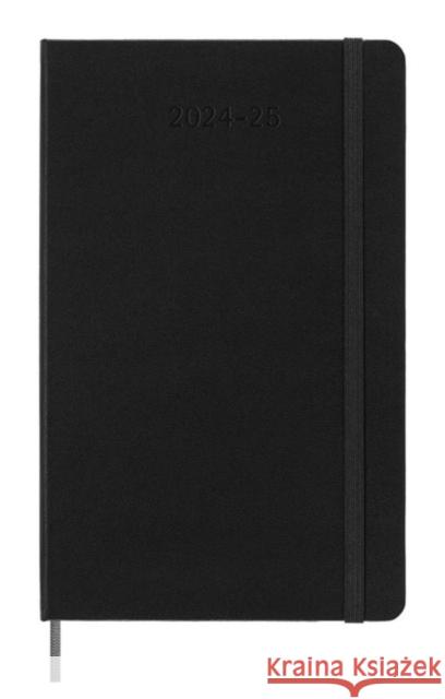 Moleskine 2025 18-Month Daily Large Hardcover Notebook: Black Moleskine 8056999270537