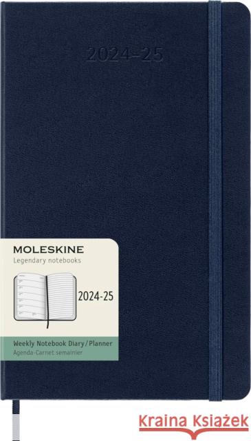 Moleskine 2025 18-Month Weekly Large Hardcover Notebook: Sapphire Blue Moleskine 8056999270551