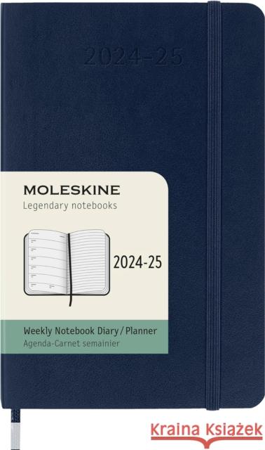 Moleskine 2025 18-Month Weekly Pocket Softcover Notebook: Sapphire Blue Moleskine 8056999270643