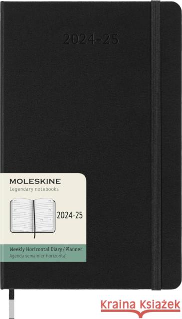 Moleskine 2025 18-Month Weekly Horizontal Large Hardcover Notebook: Black Moleskine 8056999270698