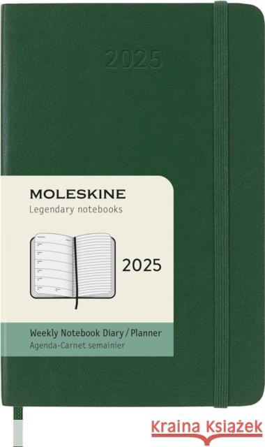 Moleskine 2025 12-Month Weekly Pocket Softcover Notebook: Myrtle Green Moleskine 8056999270742