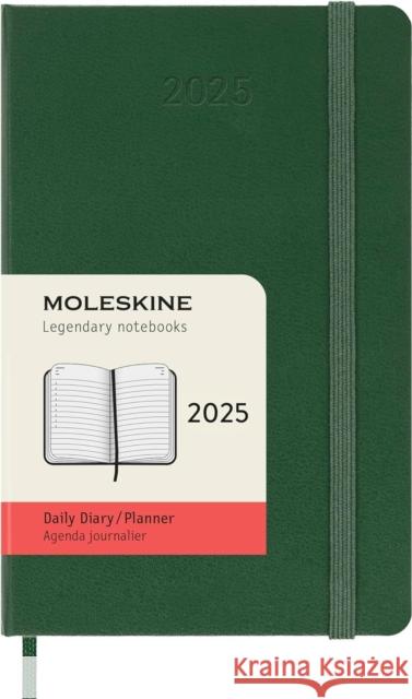 Moleskine 2025 12-Month Daily Pocket Hardcover Notebook: Myrtle Green Moleskine 8056999270759