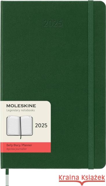 Moleskine 2025 12-Month Daily Large Hardcover Notebook: Myrtle Green Moleskine 8056999270766