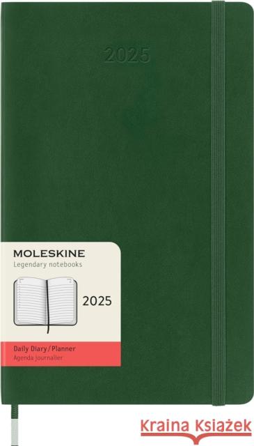 Moleskine 2025 12-Month Daily Large Softcover Notebook: Myrtle Green Moleskine 8056999270780