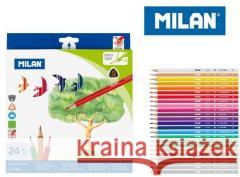 Kredki ołówkowe trójkątne 24 kolory MILAN Milan 8411574023814