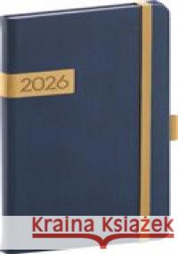 Kapesní diář Twill 2026, modro-zlatý  8595689358655 Presco Group
