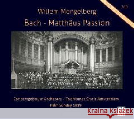 Matthäus Passion BWV 244 (Palm Sunday 1939), 3 Audio-CD Bach, Johann Sebastian 8721082425025