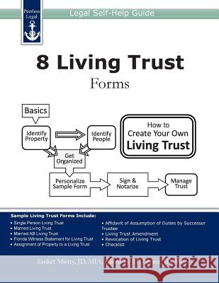 8 Living Trust Forms: Legal Self-Help Guide Sanket Mistry J. T. Levine 9781940788043 Peerless Legal - książka