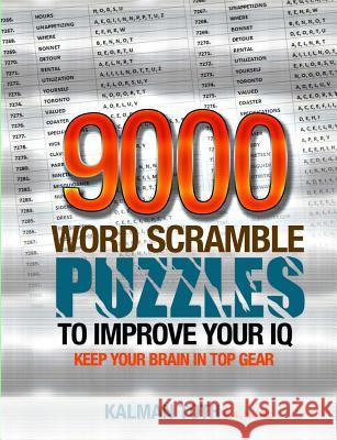 9000 Word Scramble Puzzles to Improve Your IQ Kalman Tot 9781493553525 Createspace - książka