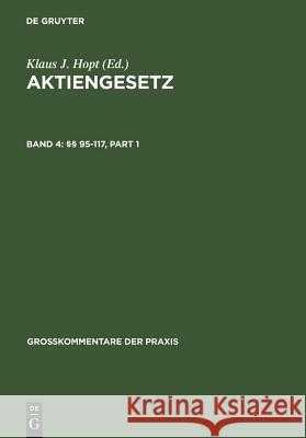 95-117 Klaus J. Hopt Herbert Wiedemann 9783899493740 Walter de Gruyter - książka