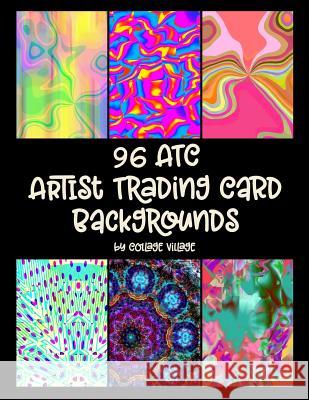 96 Atc Artist Trading Card Backgrounds Terri Jones Collage Village 9781091314009 Independently Published - książka