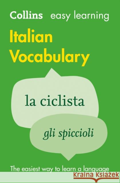 Easy Learning Italian Vocabulary: Trusted Support for Learning Collins Dictionaries 9780007483945 HarperCollins Publishers