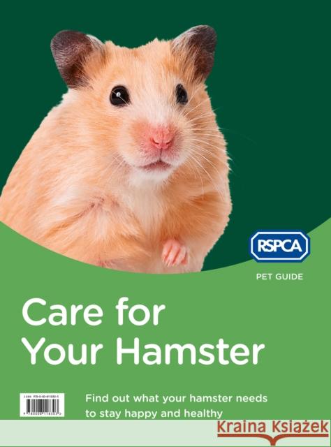 Care for Your Hamster RSPCA 9780008118303 Thorsons