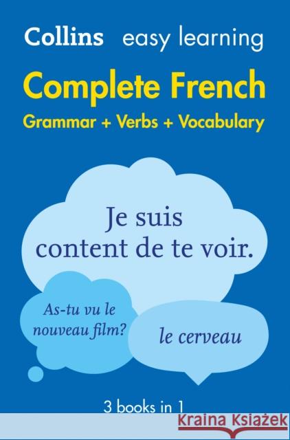 Easy Learning French Complete Grammar, Verbs and Vocabulary (3 books in 1): Trusted Support for Learning  Collins Dictionaries 9780008141721 HarperCollins Publishers