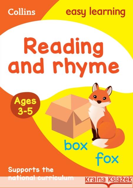 Reading and Rhyme Ages 3-5: Ideal for Home Learning Collins Easy Learning 9780008151560