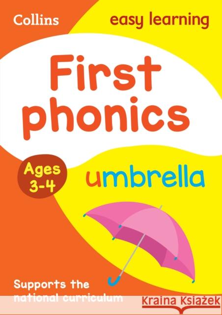 First Phonics Ages 3-4: Ideal for Home Learning Collins Easy Learning 9780008151638