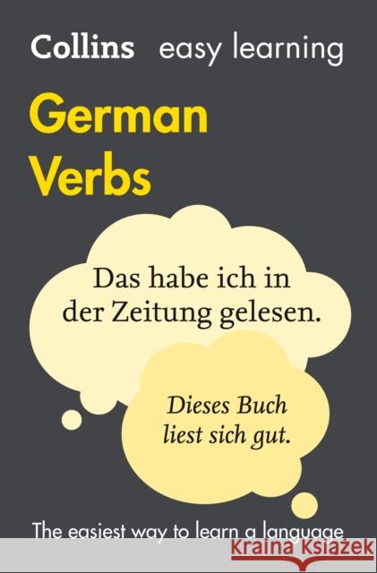 Easy Learning German Verbs: Trusted Support for Learning  Collins Dictionaries 9780008158422 HarperCollins Publishers