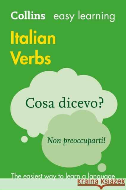 Easy Learning Italian Verbs: Trusted Support for Learning  Collins Dictionaries 9780008158446 HarperCollins Publishers