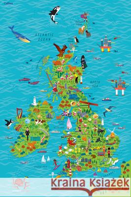 Children's Wall Map of the United Kingdom and Ireland: Ideal Way for Kids to Improve Their Uk Knowledge Collins Kids 9780008212087 