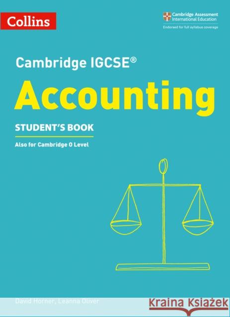 Cambridge IGCSE™ Accounting Student's Book Leanna Oliver 9780008254117 HarperCollins Publishers