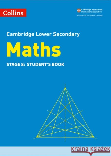 Lower Secondary Maths Student's Book: Stage 8 Brian Speed 9780008378547 HarperCollins Publishers